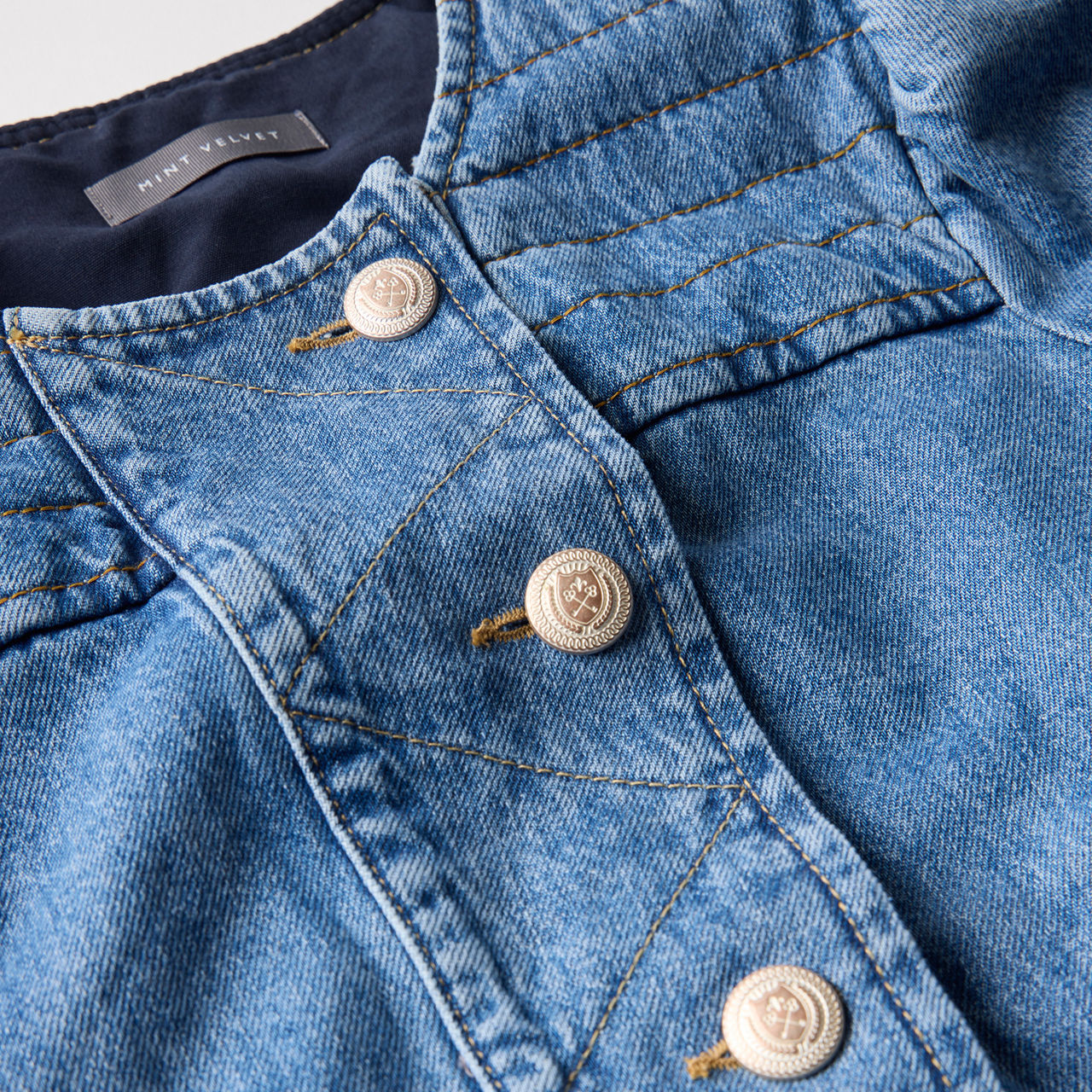 MINT VELVET Cropped Denim Jacket