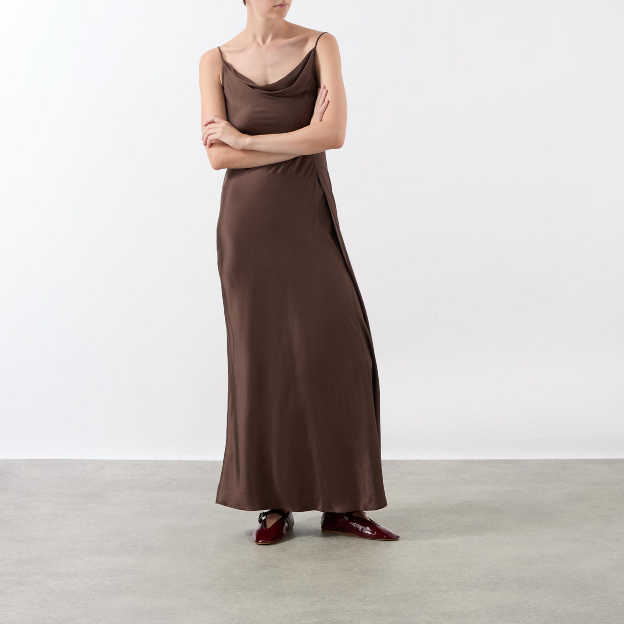 HOLZWEILER Eila Pleat Slip Dress