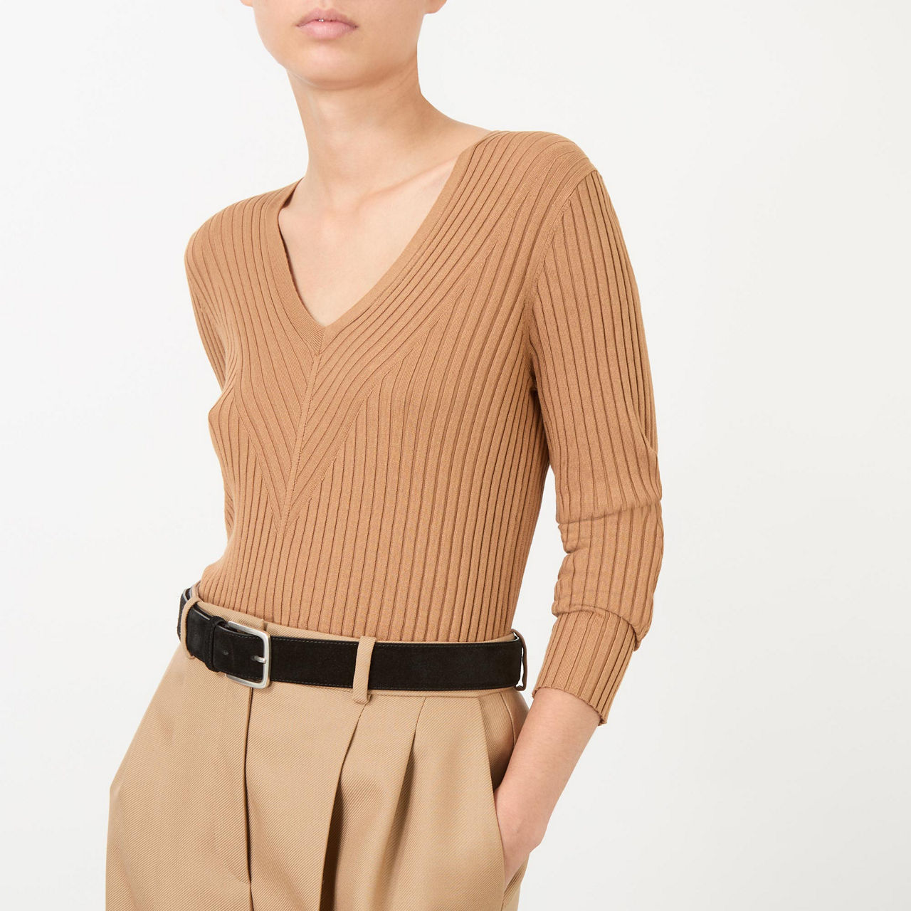Women's rib knit sweater hotsell