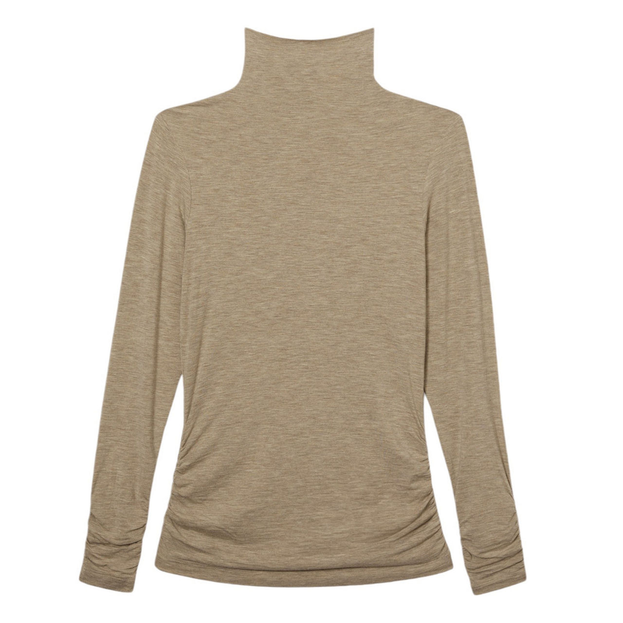 Women's ruched neck turtleneck cheap