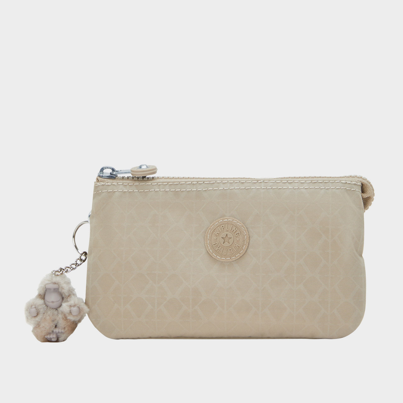 KIPLING Creativity L Pouch Sign Beige Emb