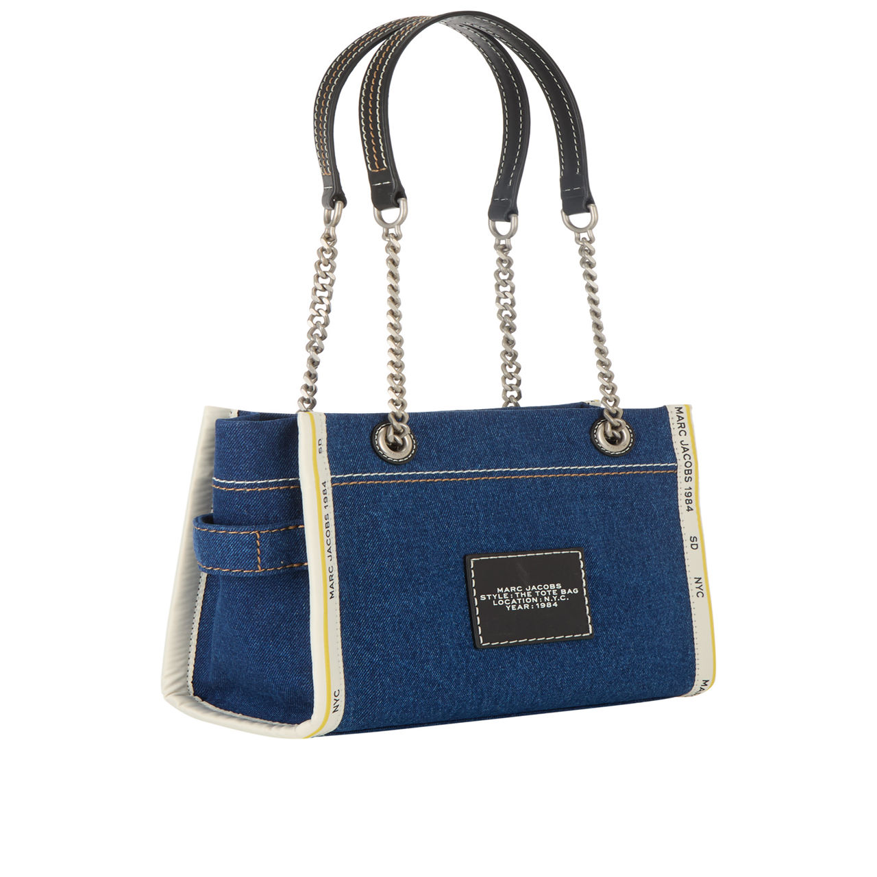 MARC JACOBS The Denim Chain Small Tote Bag Denim