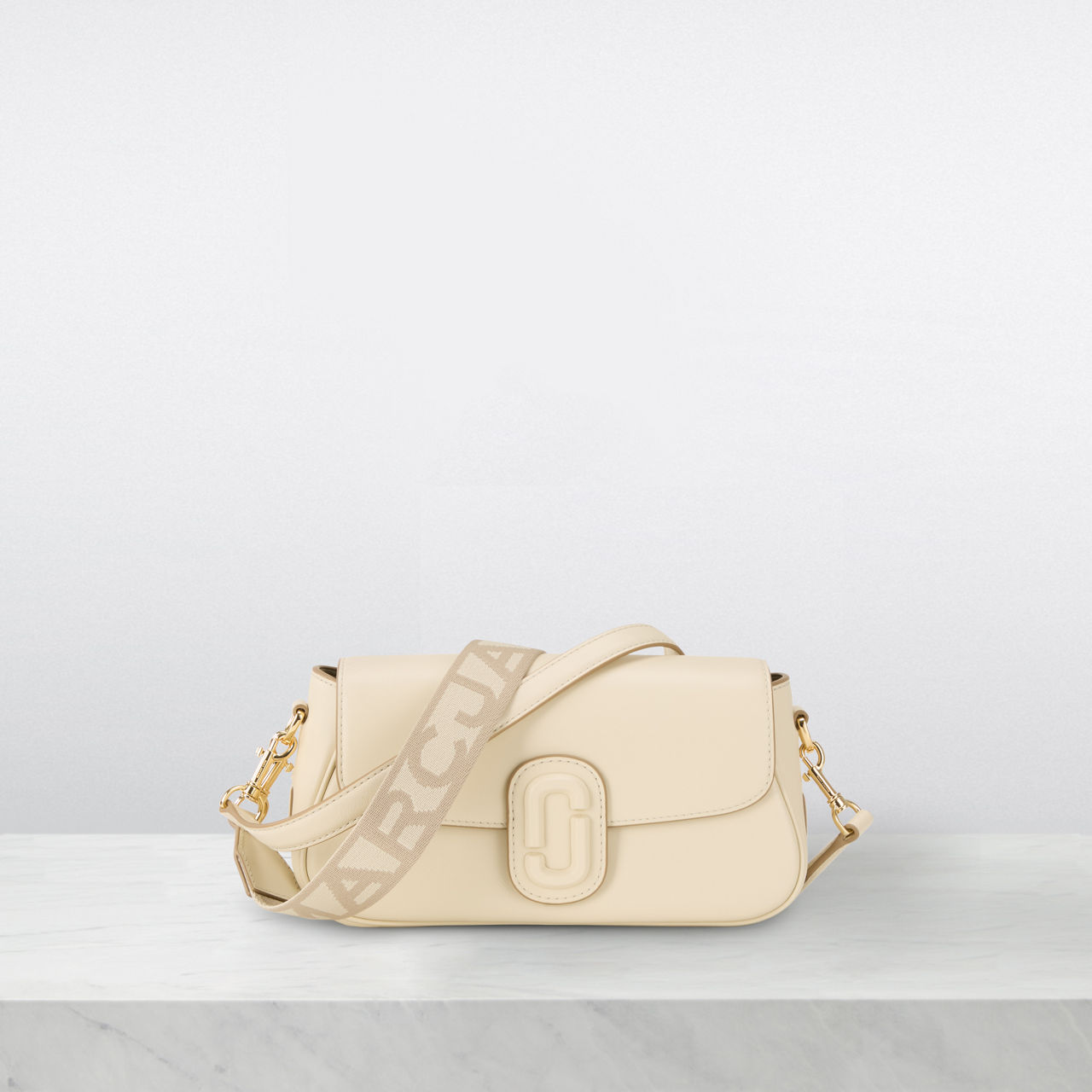 MARC JACOBS The Large Clover Shoulder Bag Cloud White