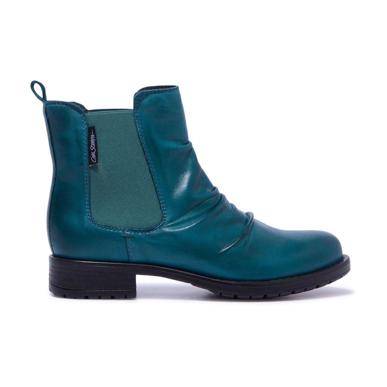 CARL SCARPA Cavalina Leather Chelsea Boots TEAL
