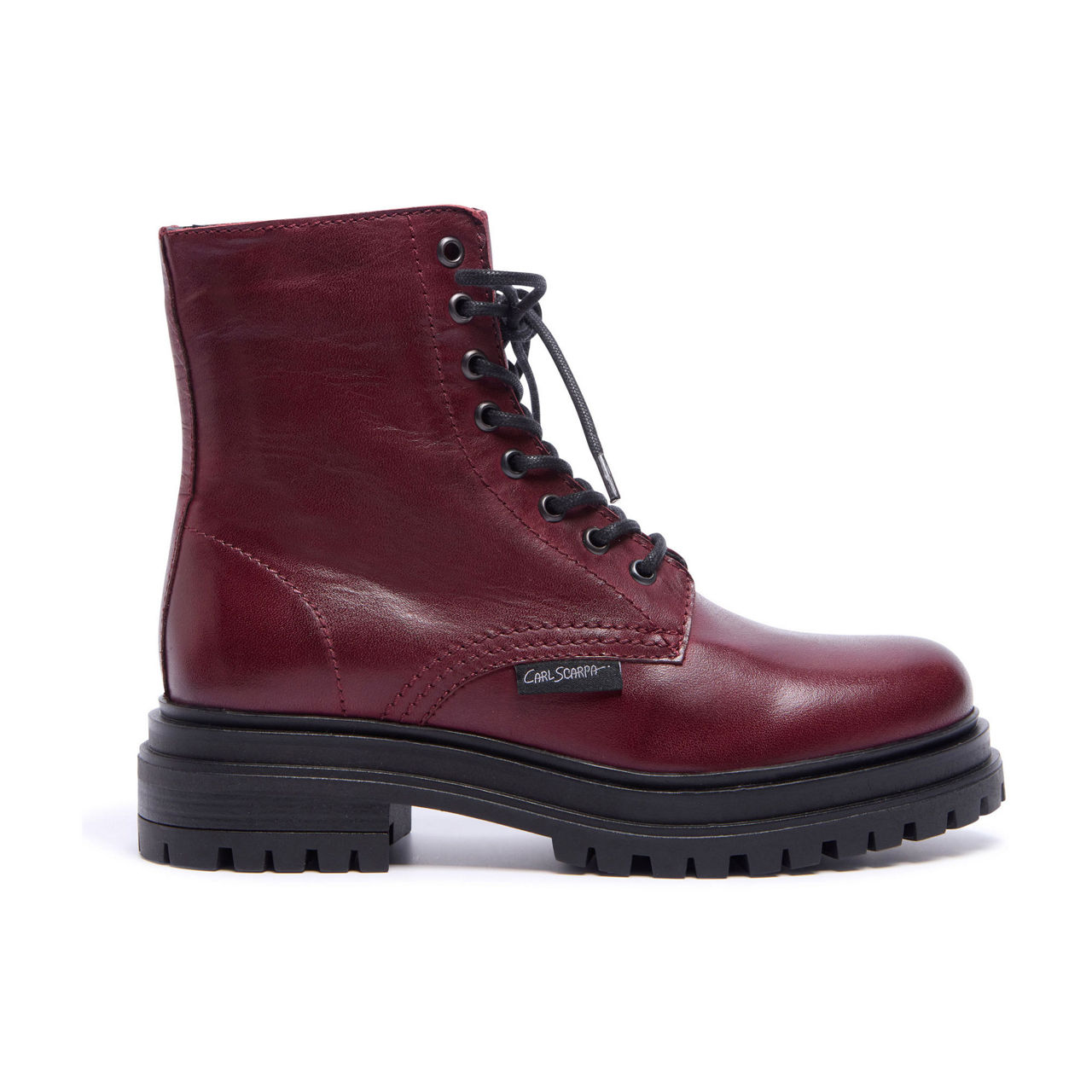 CARL SCARPA Seville Leather Ankle Boots BORDO