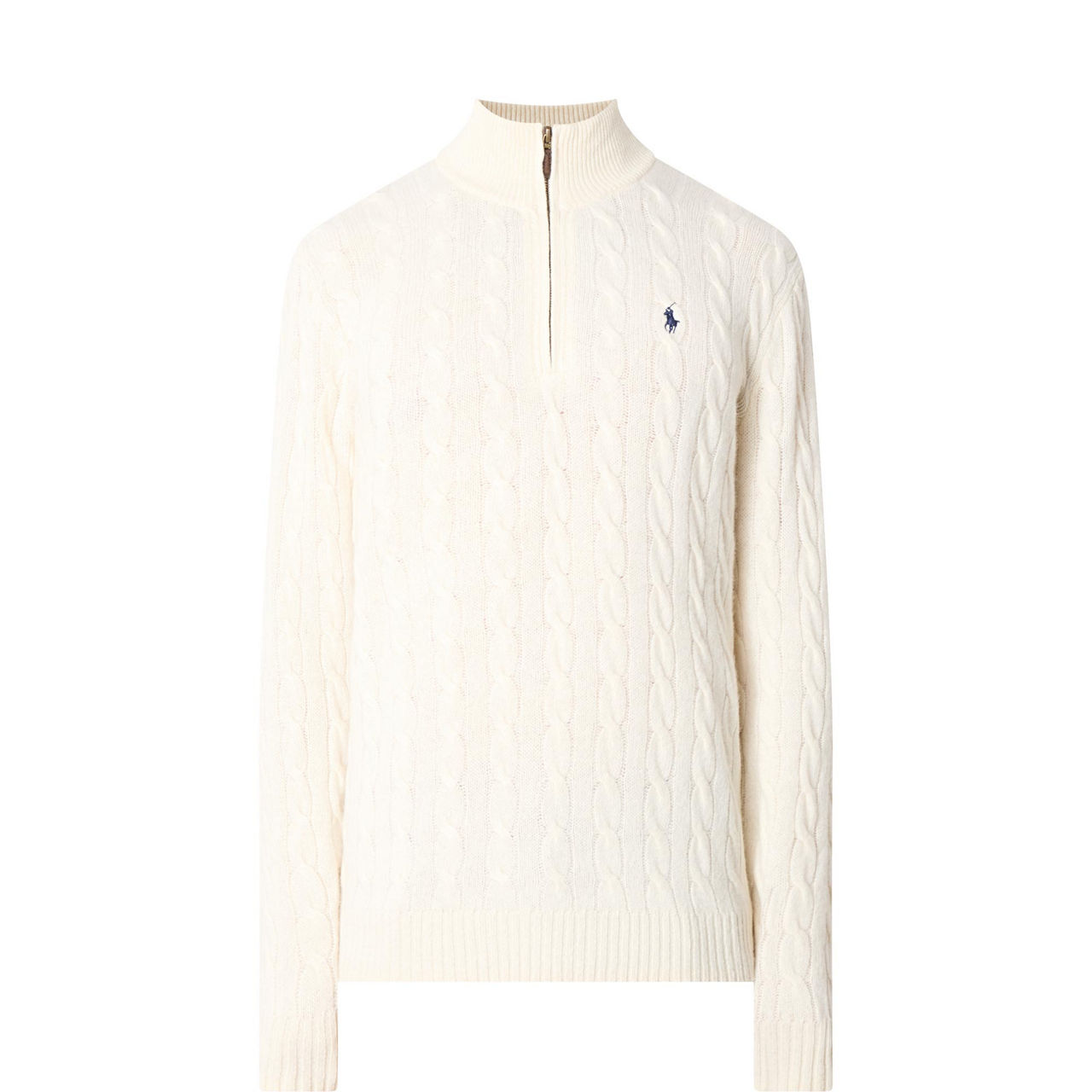 Ralph lauren half zip cable knit jumper hotsell