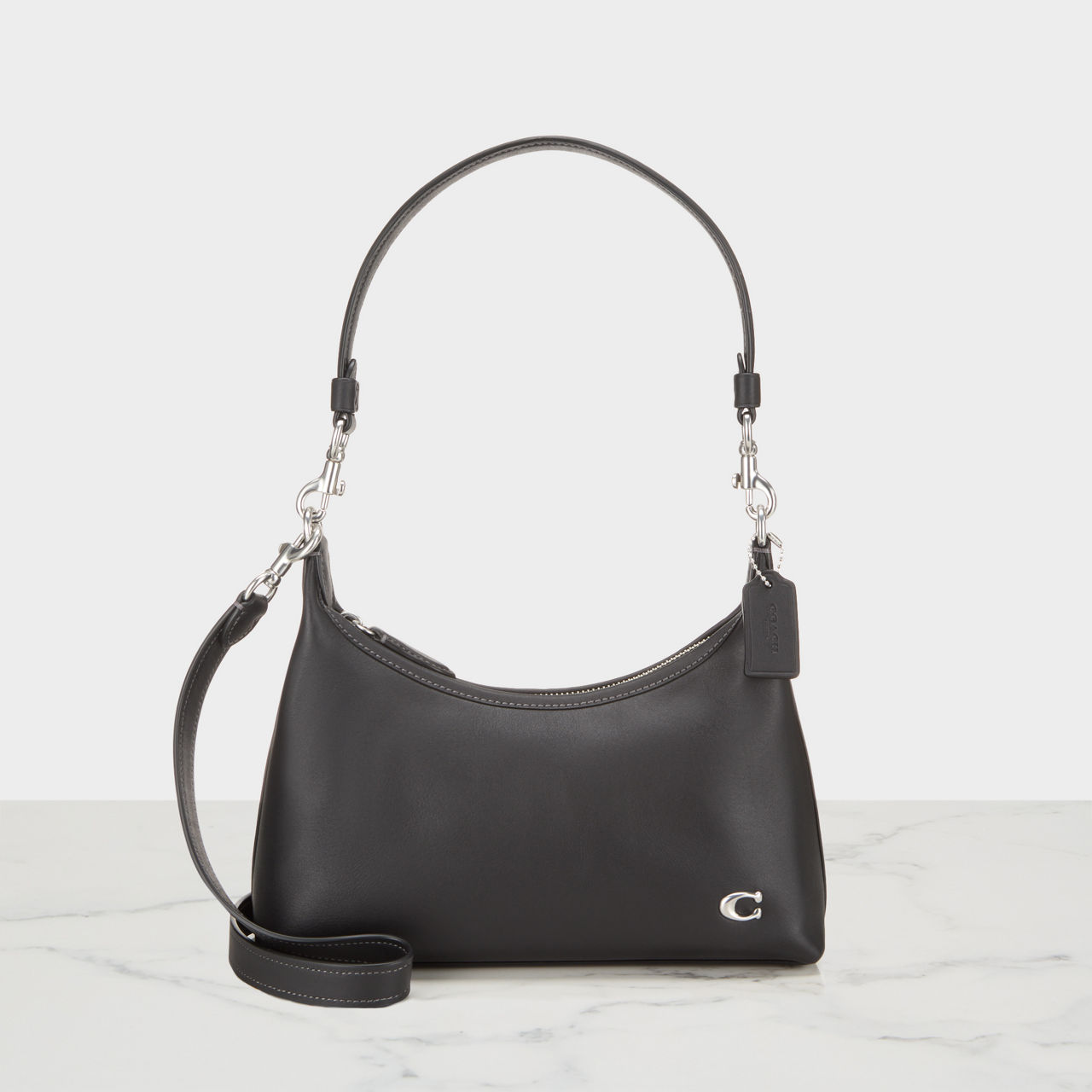 COACH Juliet 25 Leather Shoulder Bag Black