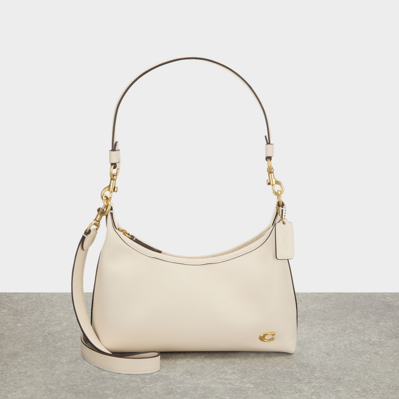 COACH Juliet 25 Leather Shoulder Bag Chalk