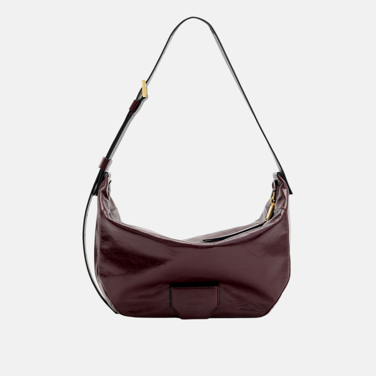 ALLSAINTS Madea Leather Shoulder Bag BURNT RED