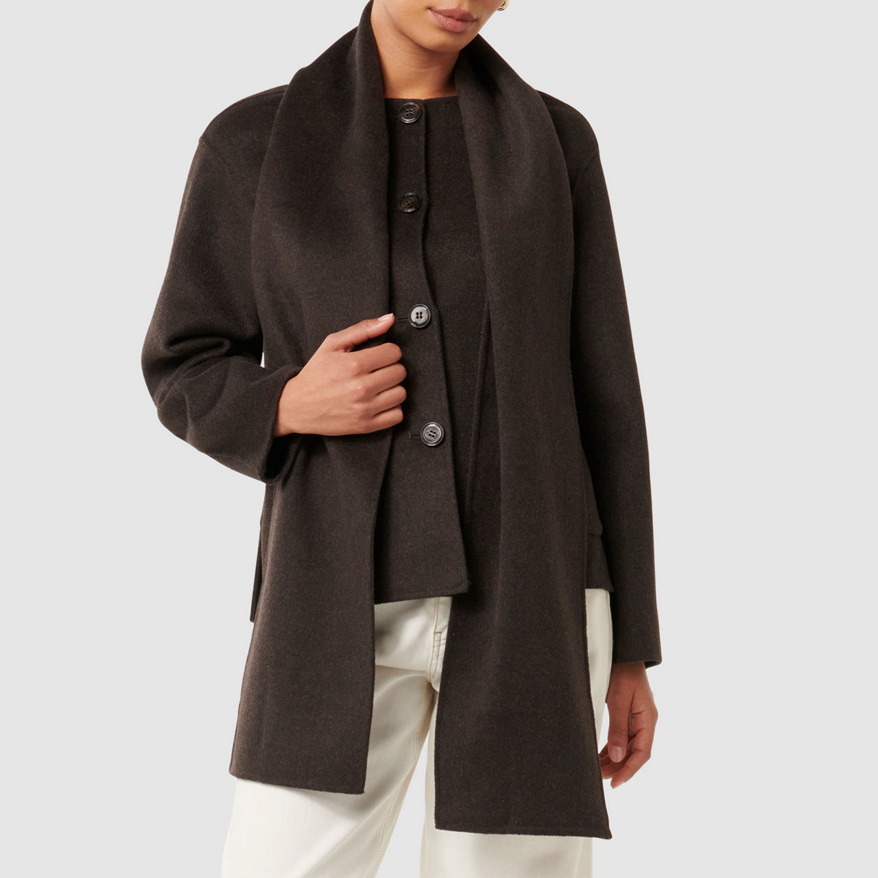 FOREVER NEW Stella Scarf Coat