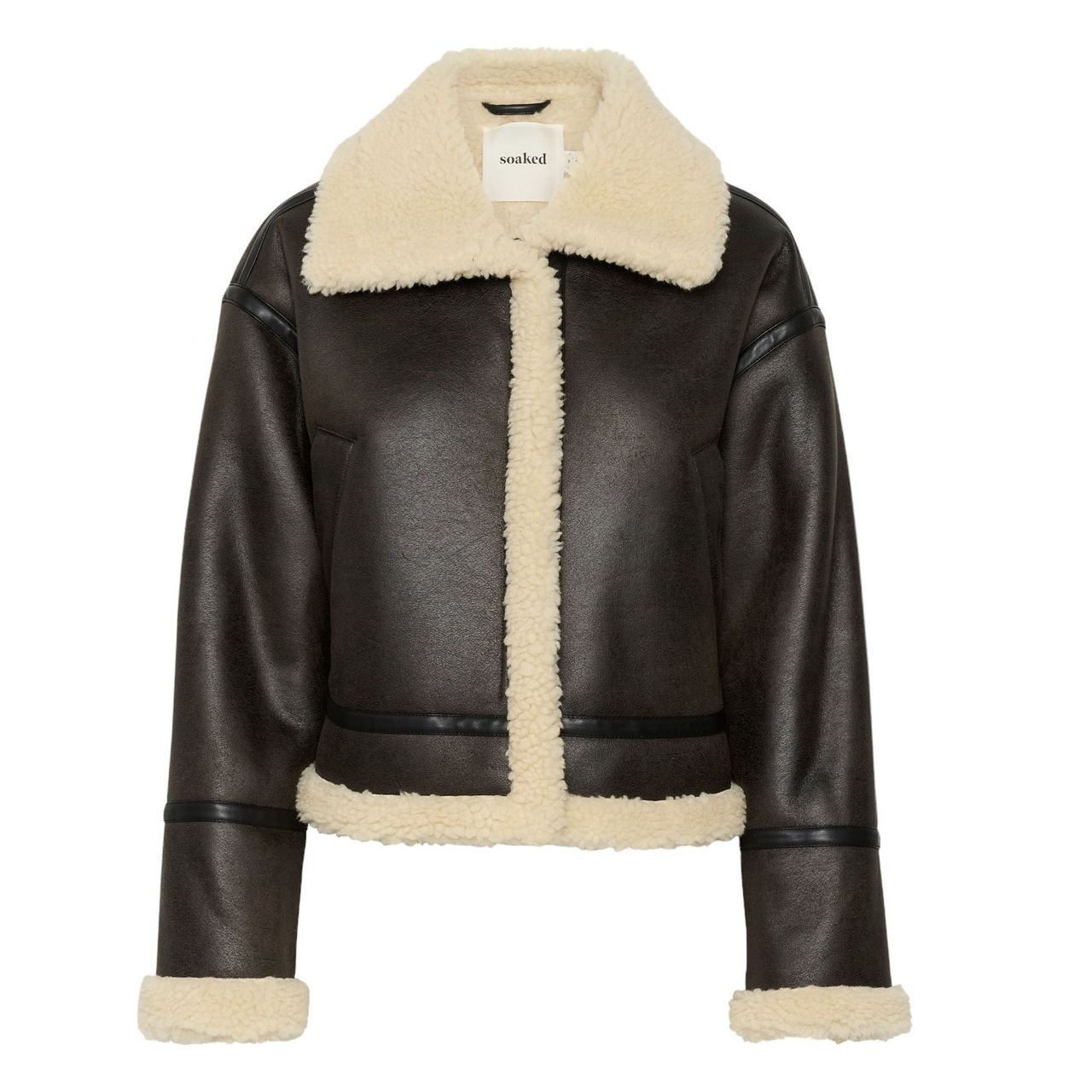 SOAKED IN LUXURY ONLINE EXCLUSIVE Elora Shearling Jacket Black