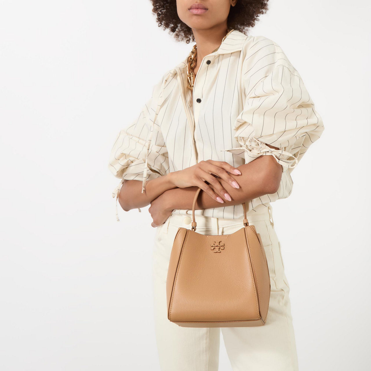 TORY BURCH McGraw Small Bucket Bag