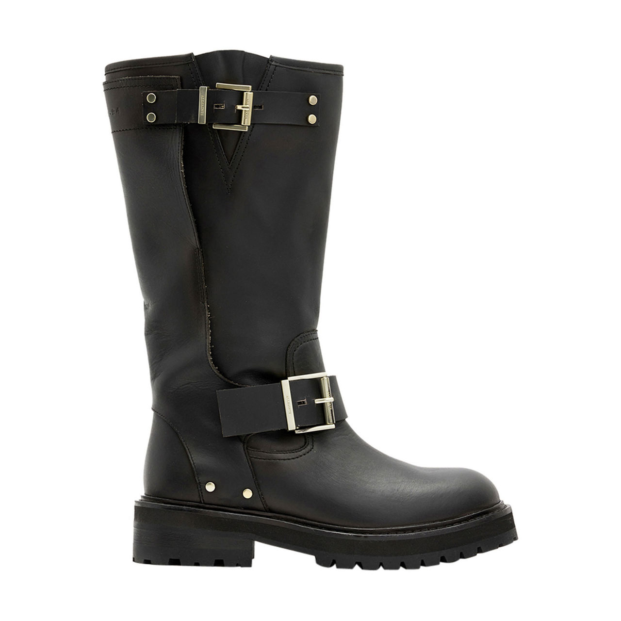 ALLSAINTS Tay Leather Biker Boots BLACKWARM BRA