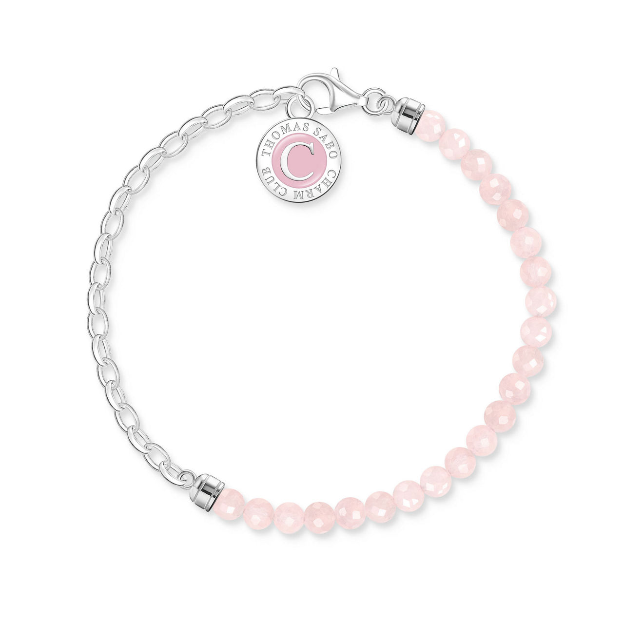 THOMAS SABO Rose Quartz Charm Bracelet