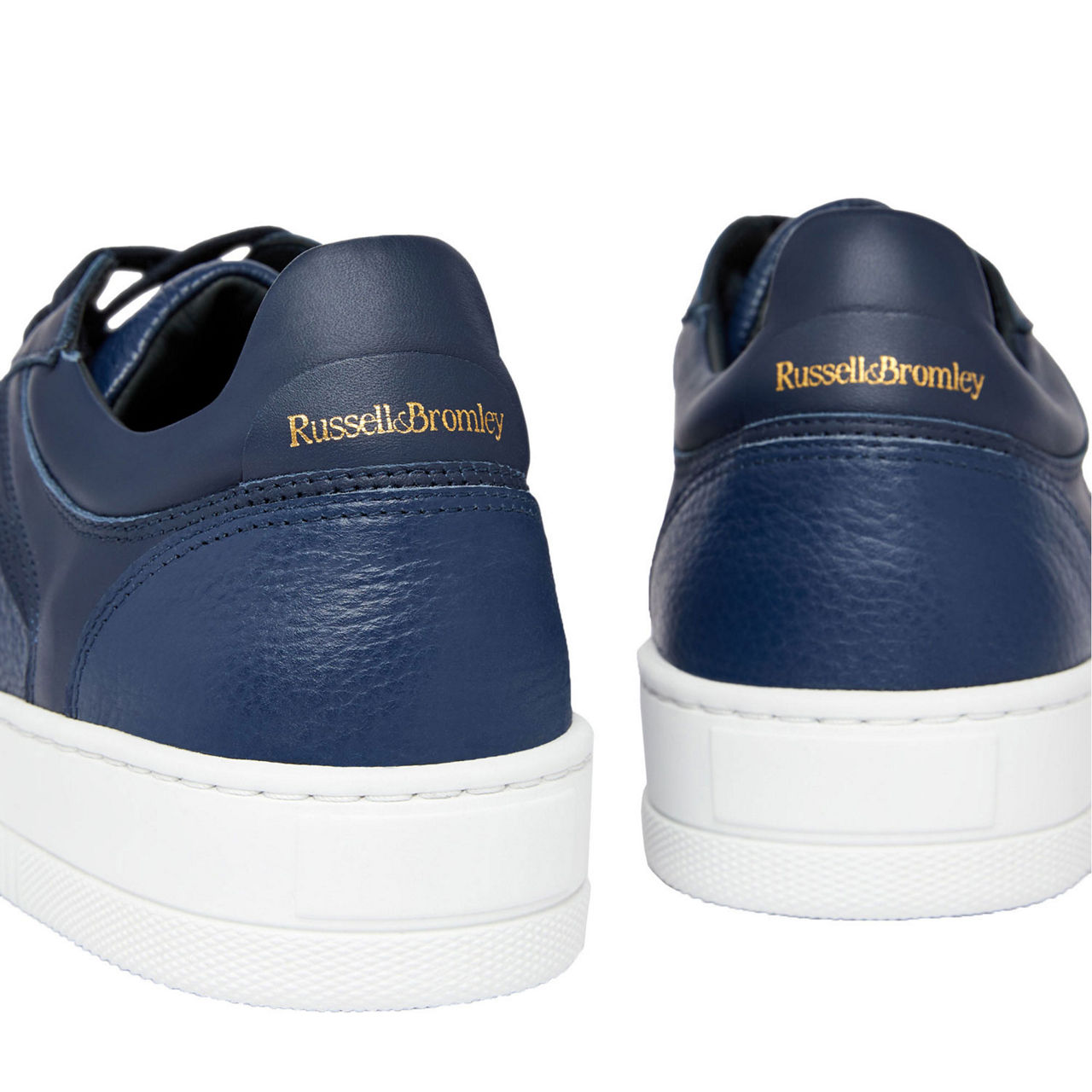 RUSSELL BROMLEY Online Exclusive Newton Leather Trainers NAVY