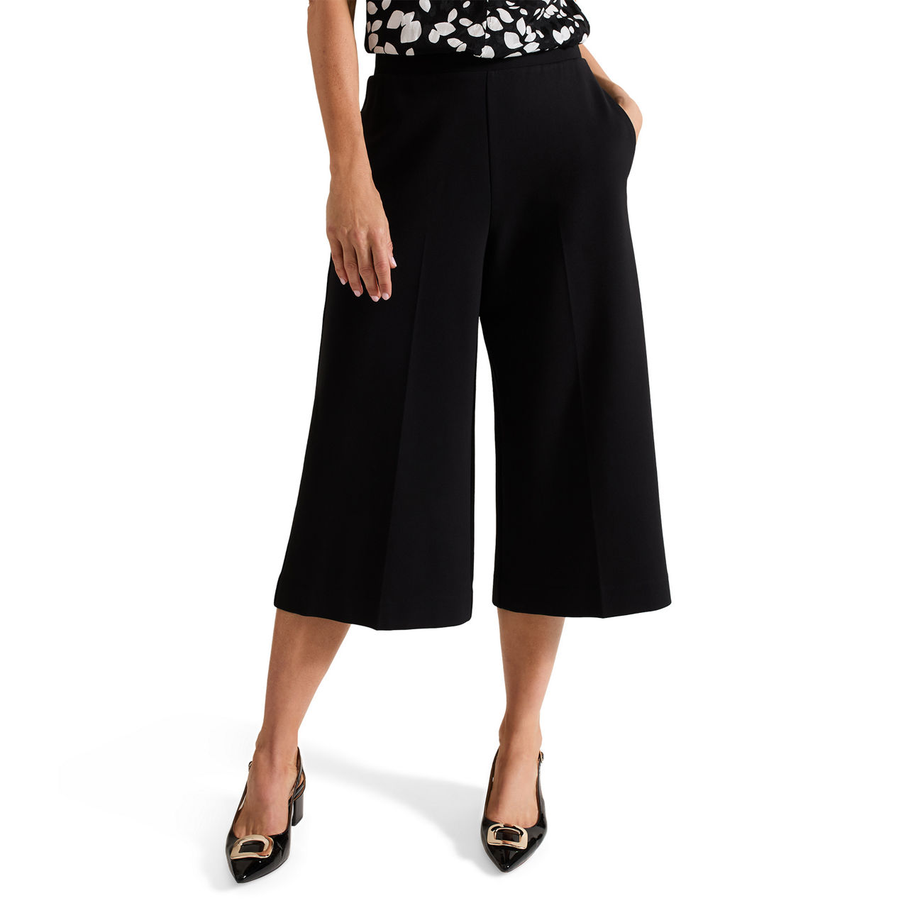 Womens wide leg culottes top
