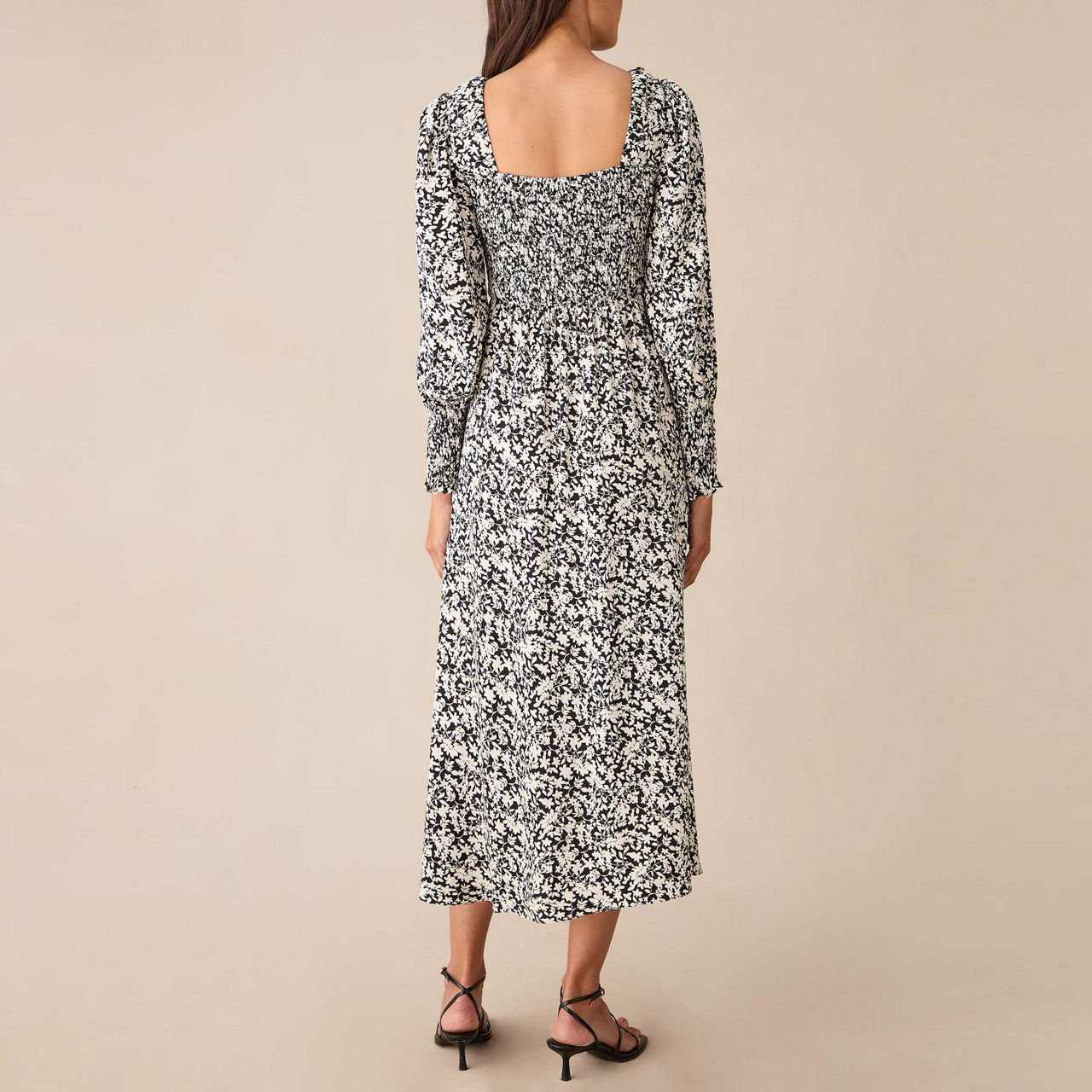 Floral Shirred Dress