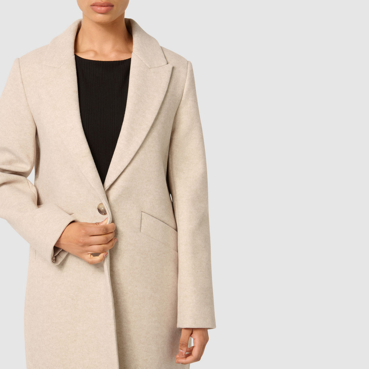 Petite single breasted coat best sale