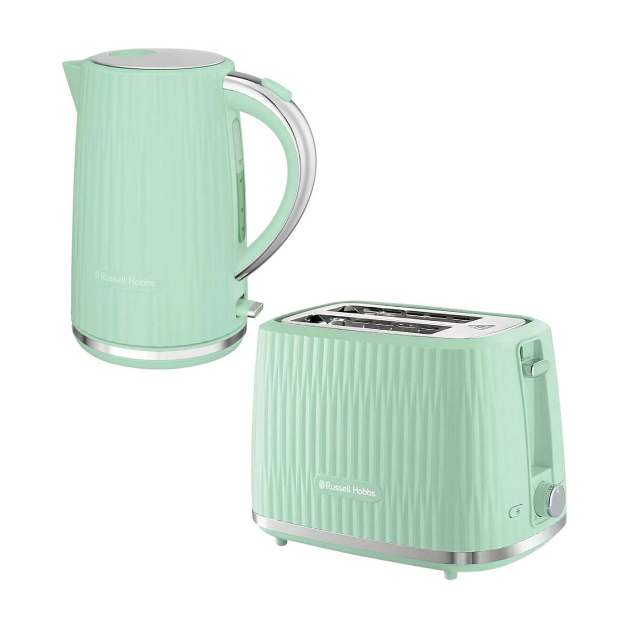 RUSSELL HOBBS Eden Green Kettle and Toaster Set