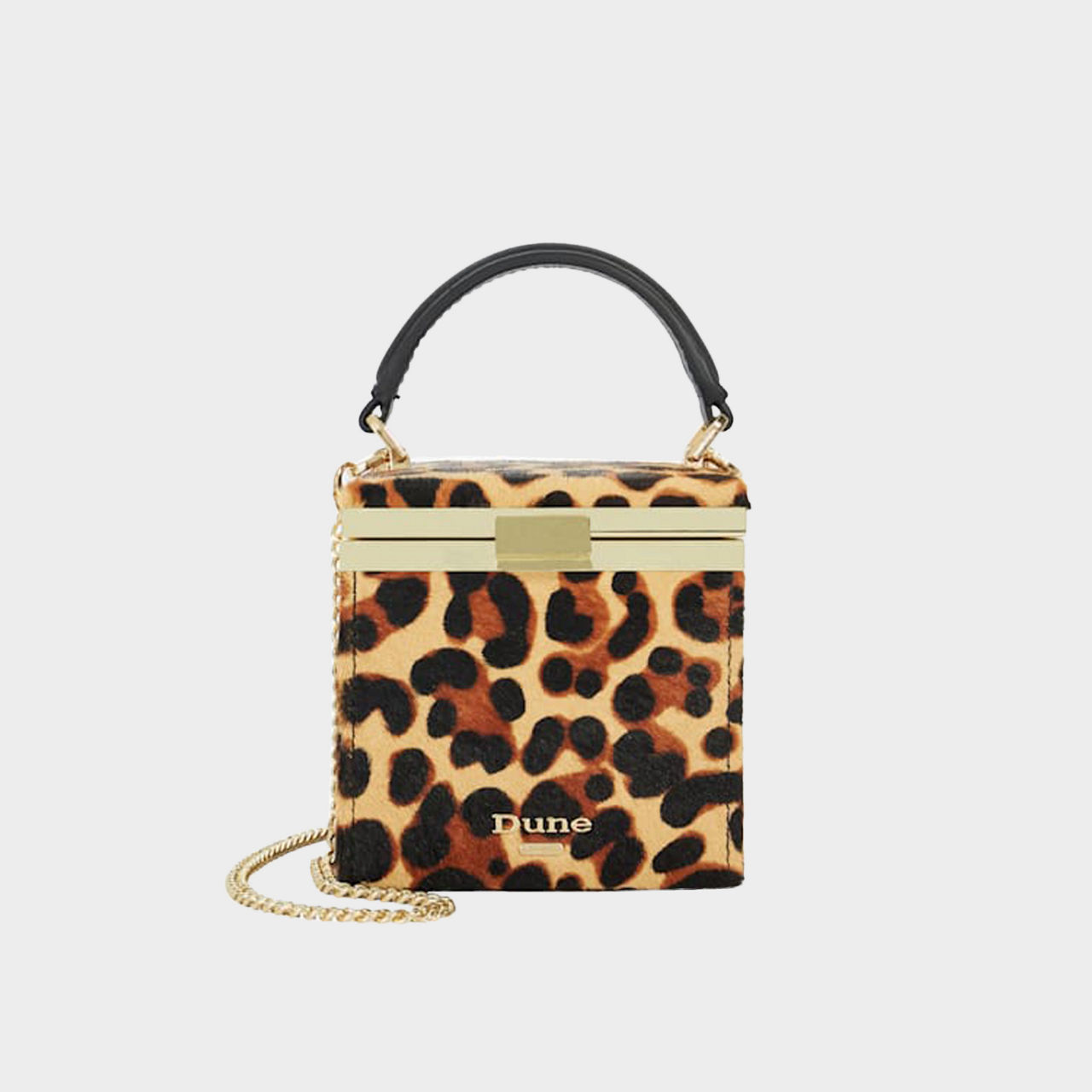 DUNE LONDON Everlong Leopard Box Bag