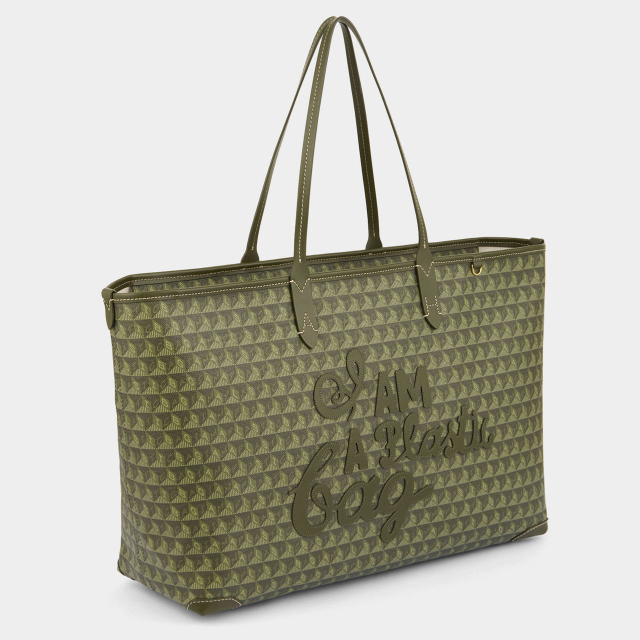ANYA HINDMARCH I Am A Plastic Bag Motif Tote Bag Fern