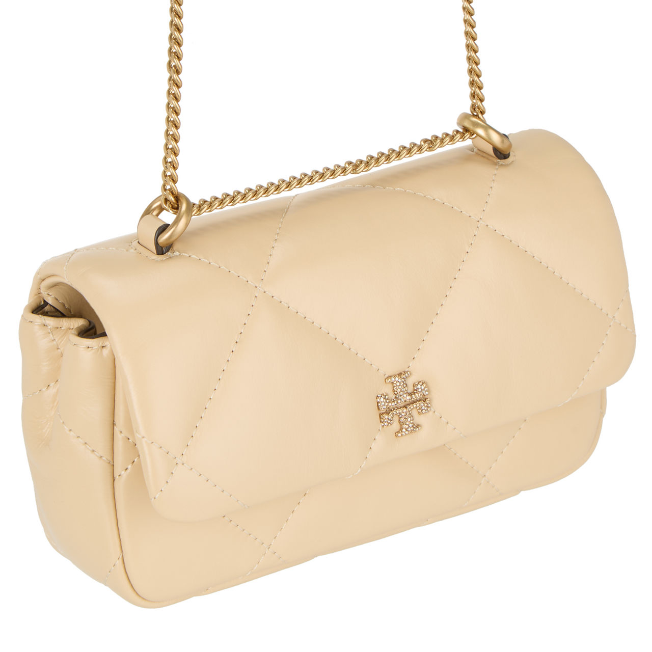 TORY BURCH Kira Diamond Quilted Mini Crossbody Bag Vanilla Soft Serve