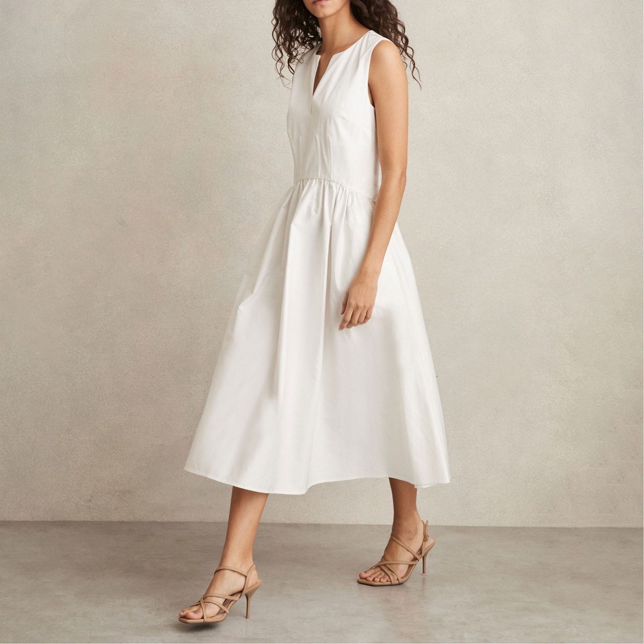 Reiss Belted Corset REISS Liza Corset Flared Dress