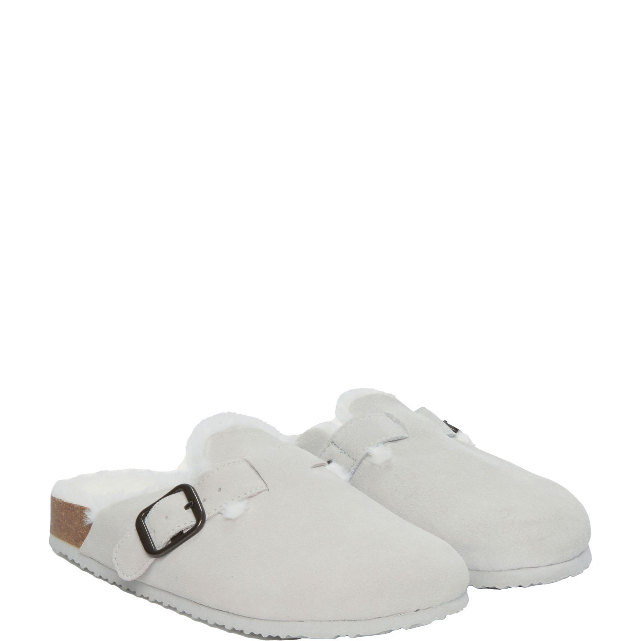 THE WHITE COMPANY Suede Corkbed Mule Slippers