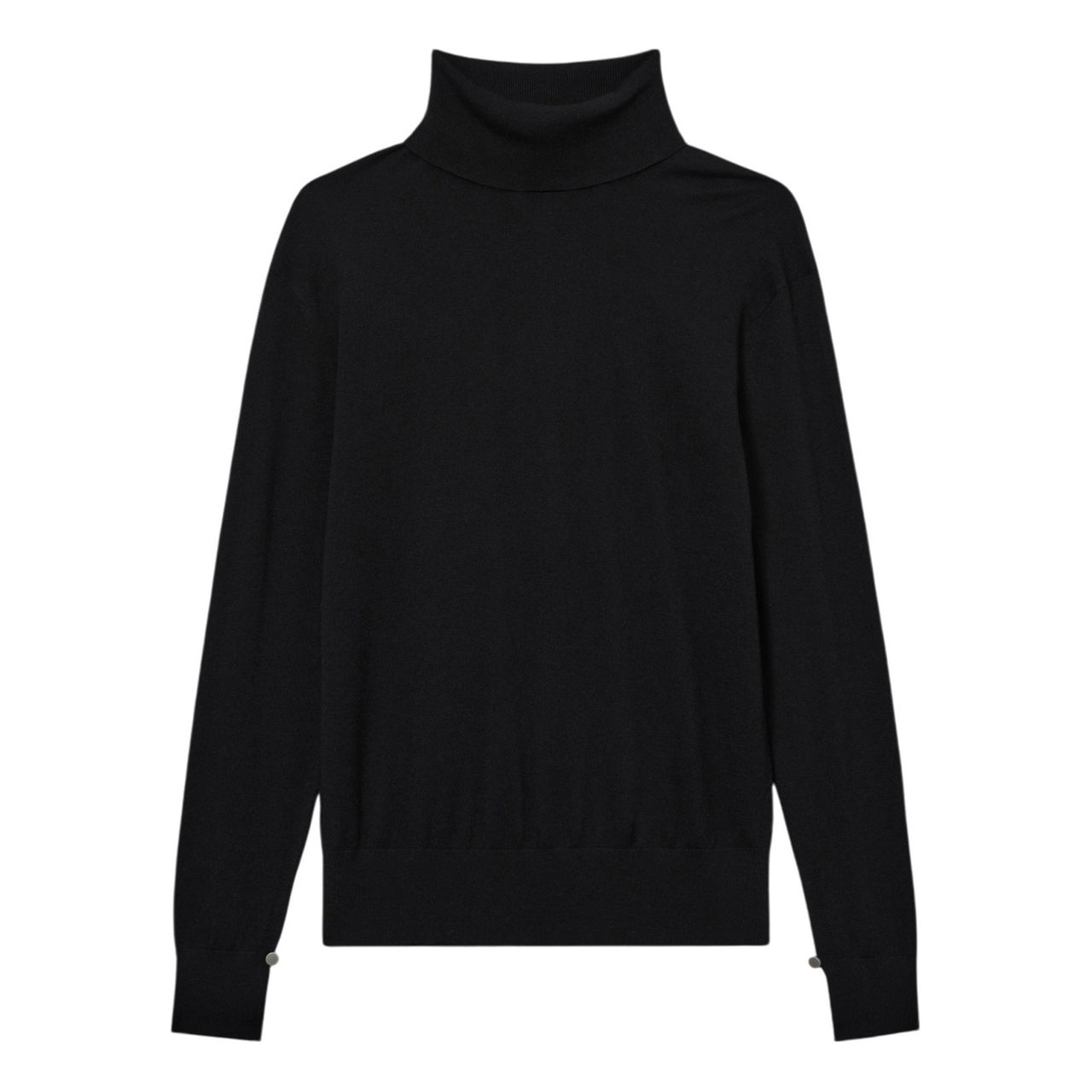REISS The Sustainable Edit Macy Turtleneck Sweater BLACK