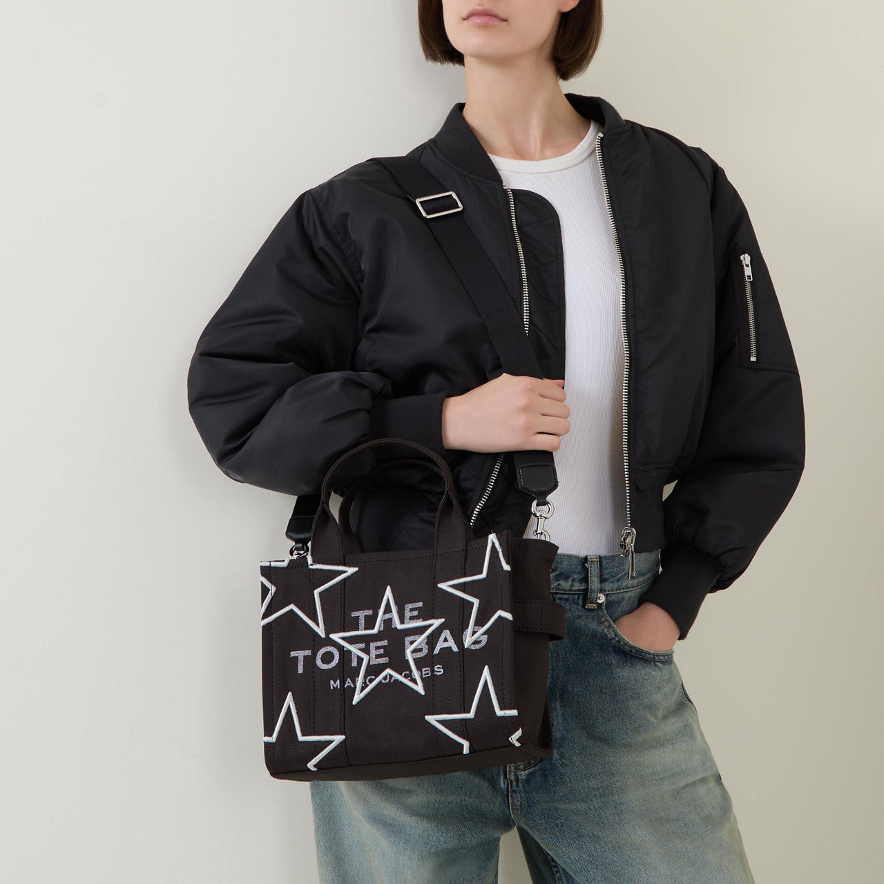 MARC JACOBS The Star Small Tote Bag Black