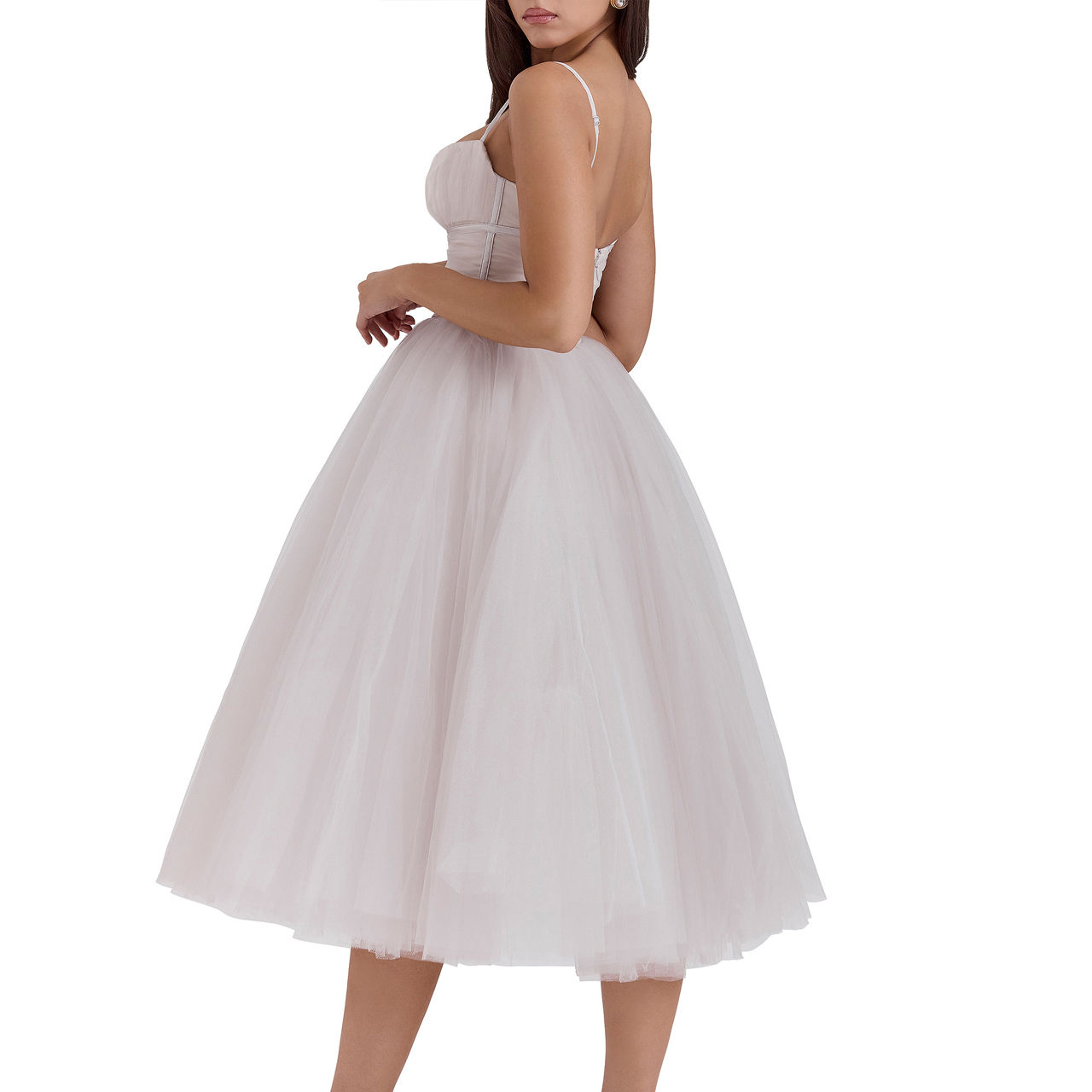 Tulle flared dress sales