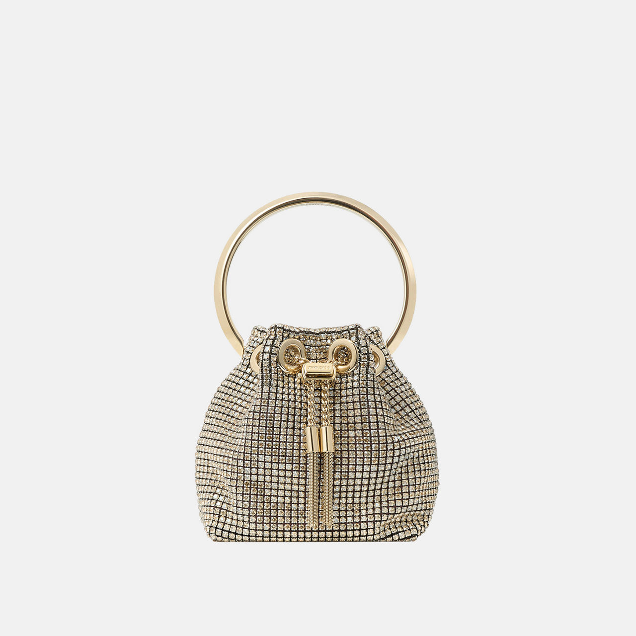 JIMMY CHOO Micro Bon Bon Embellished Bucket Bag