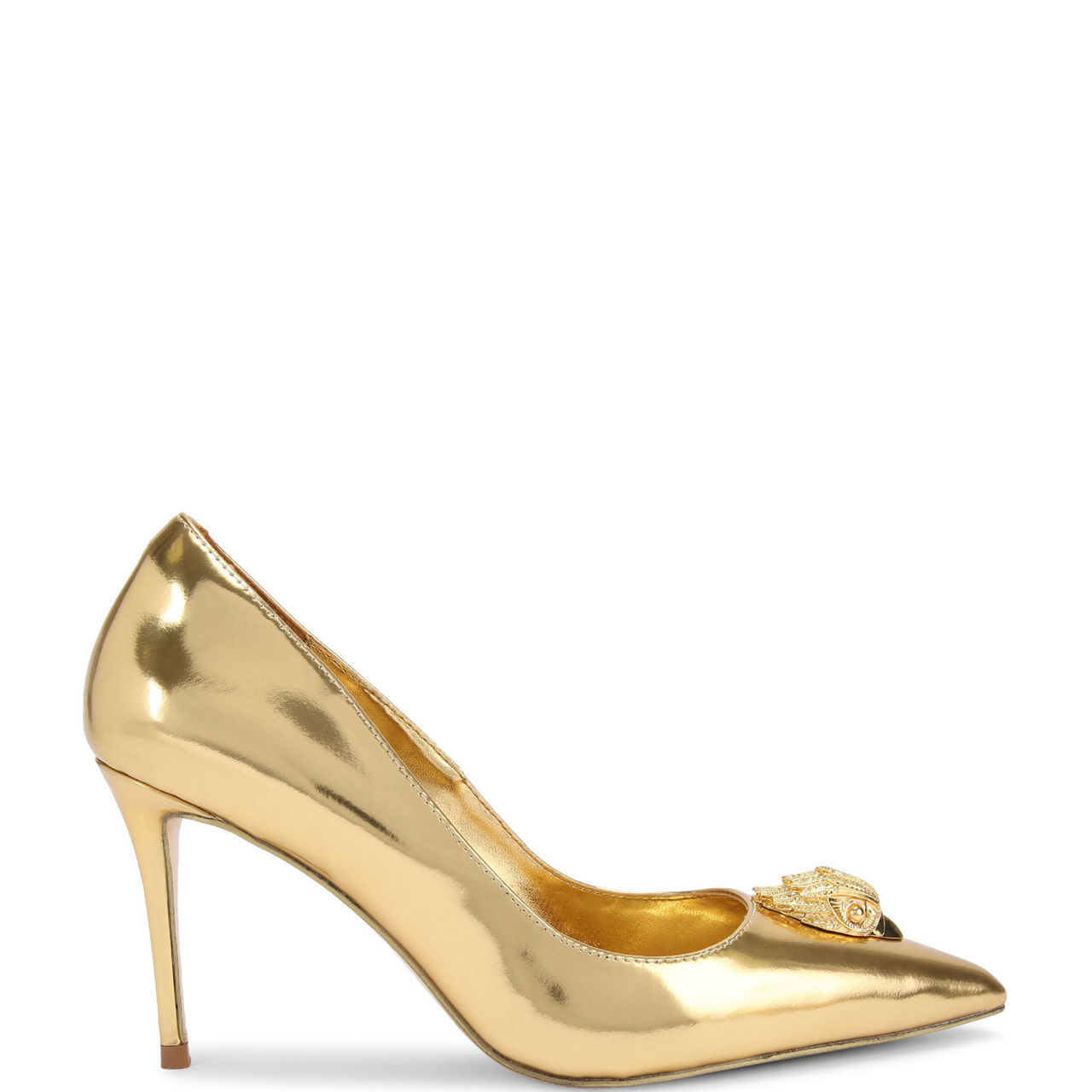 Kurt geiger black and gold heels best sale