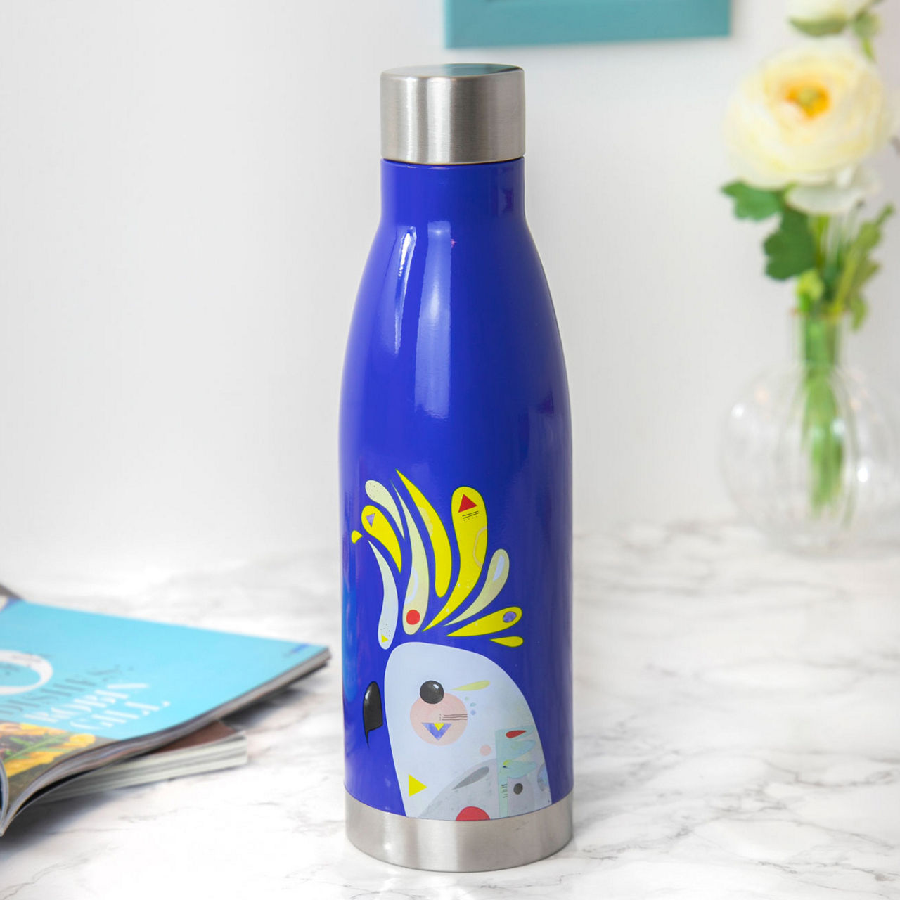 Pete Cromer Cockatoo Double Walled Insulated Bottle 500ml