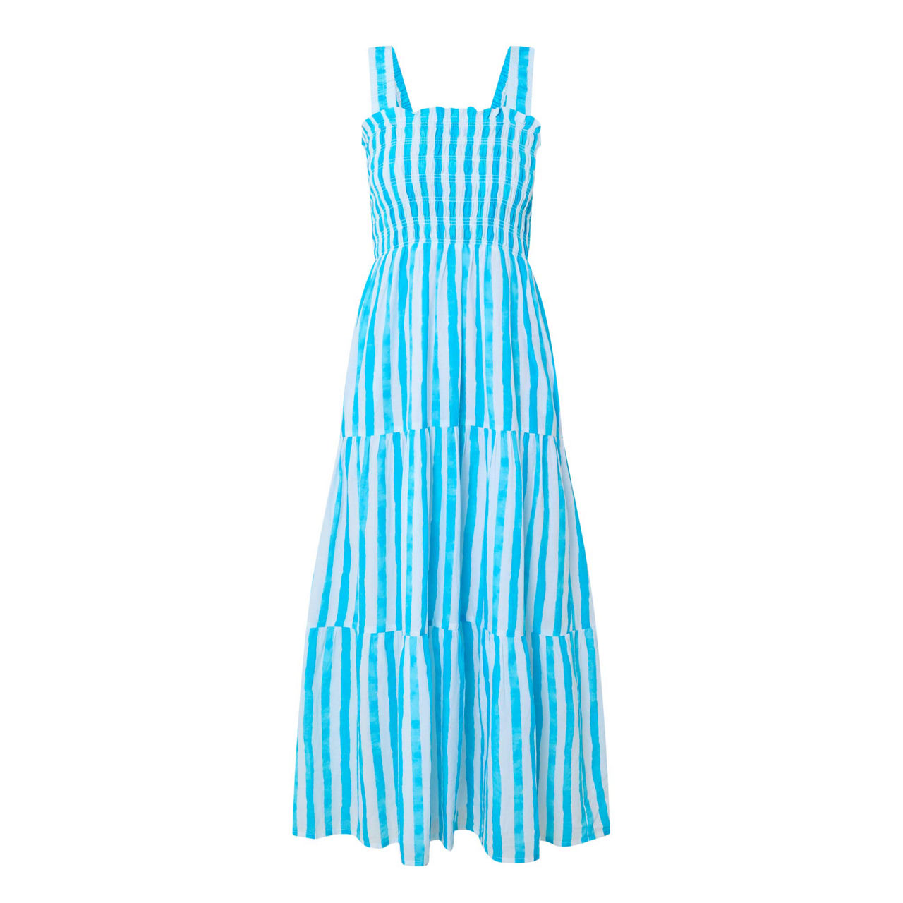 Off-White Stripe Pattern Flared Dress main image 1