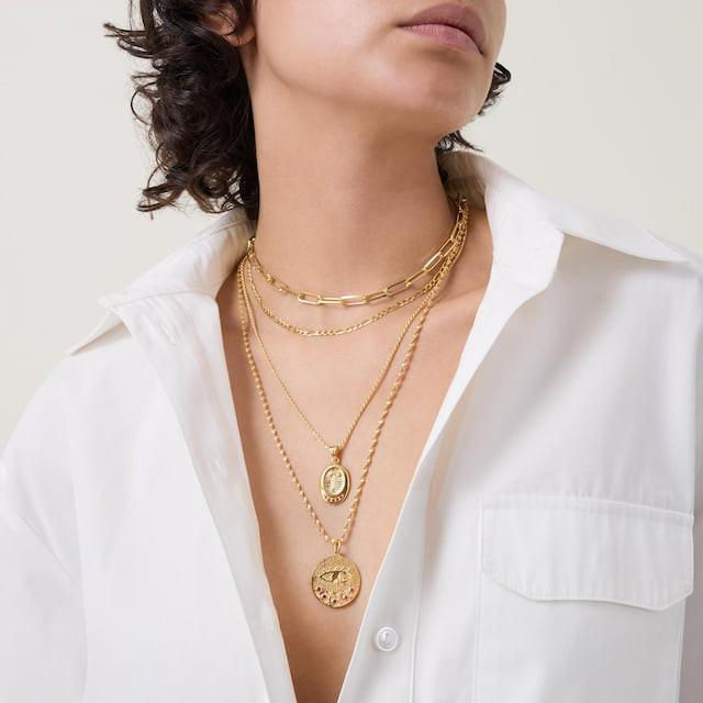 Wavy Ridge Extra Long Chain Necklace Necklaces