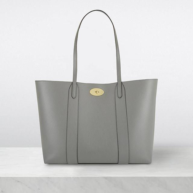 grey handbag