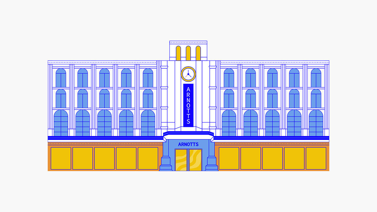 illustration of Arnotts store