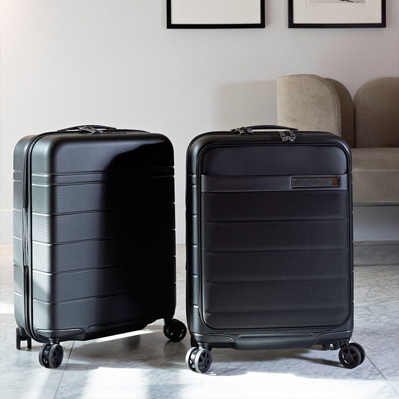 two black suitcases