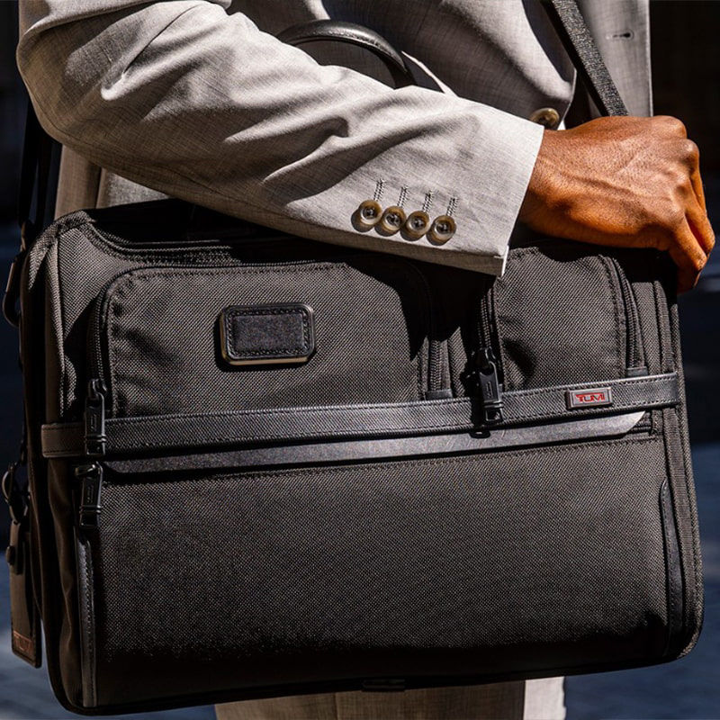 a black laptop bag