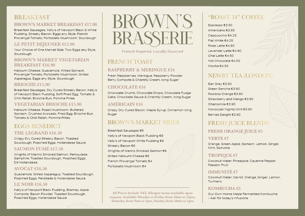 Brown Thomas- Green & Bean Cafe and Bar — Miller Brothers