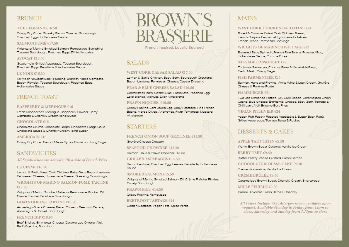 Brown Thomas- Green & Bean Cafe and Bar — Miller Brothers