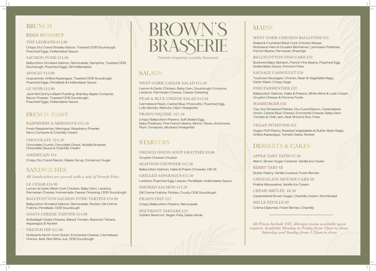 Brown Thomas- Green & Bean Cafe and Bar — Miller Brothers