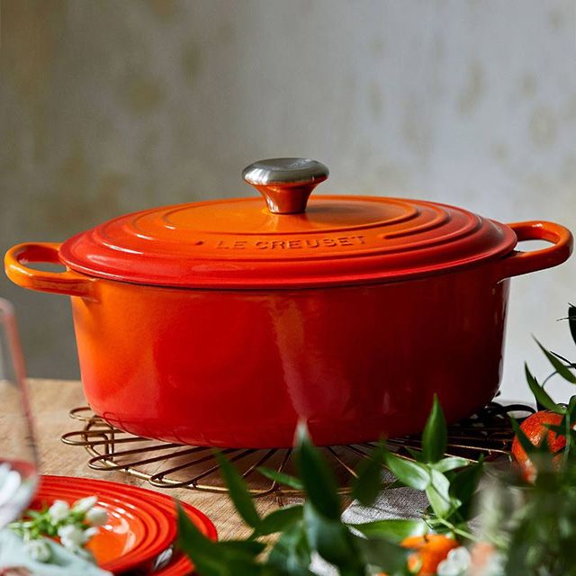 Traditional Rectangular Grill - 32cm - Le Creuset - Orange