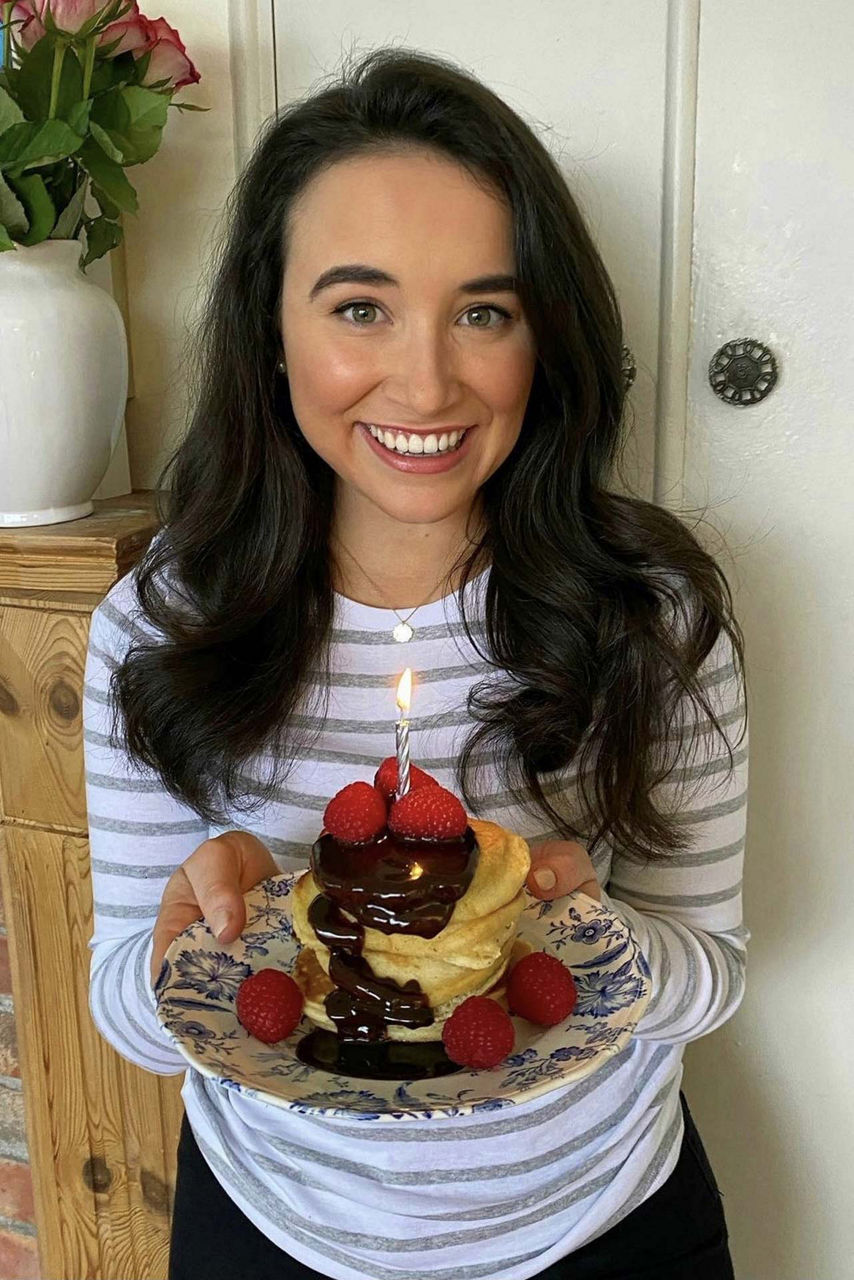 Rachel Hornibrook Holding a Delicious Pancake